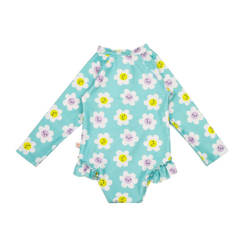 Zoocchini Ολόσωμο Μαγιώ με Μανίκια UV Daisy