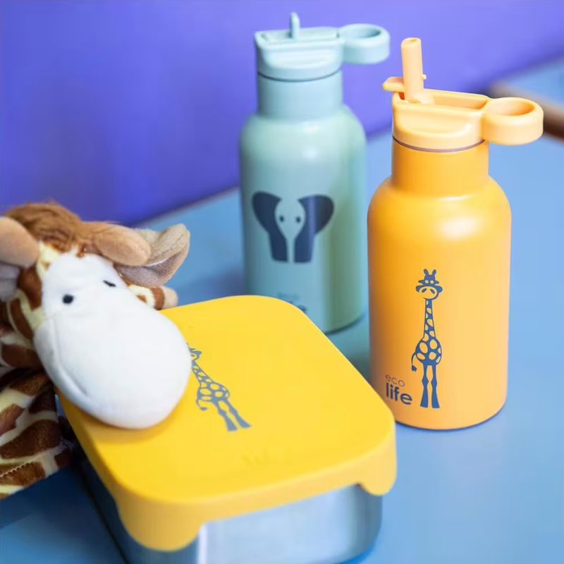 Ecolife Ανοξείδωτο Lunch box Giraffe με χώρισμα 800ml giraffe