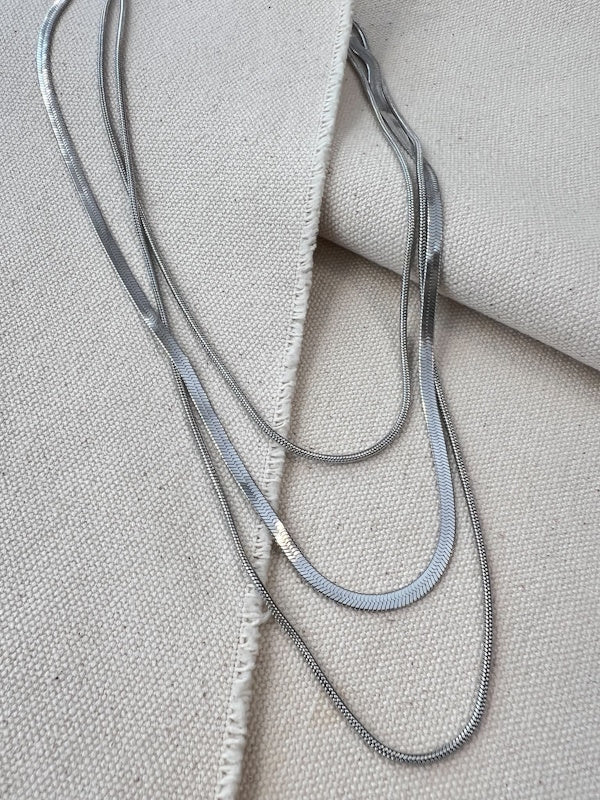 Blingbox Triple Chain in Silver