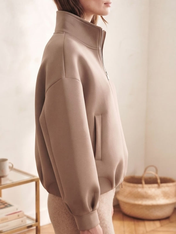 Scuba Bomber Jacket in Nude