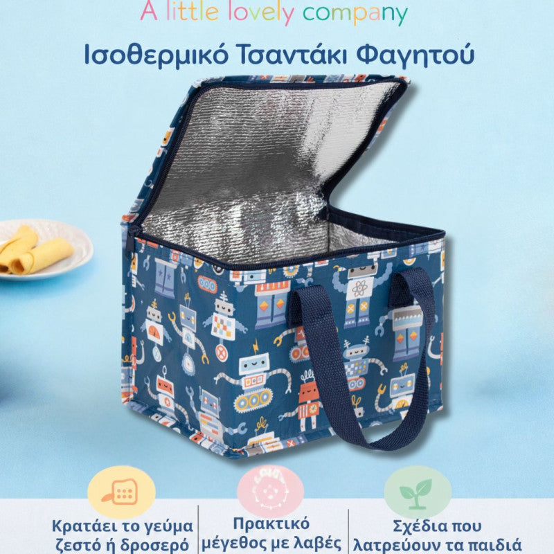 A Little Lovely Company Ισοθερμική Τσάντα Φαγητού Robots