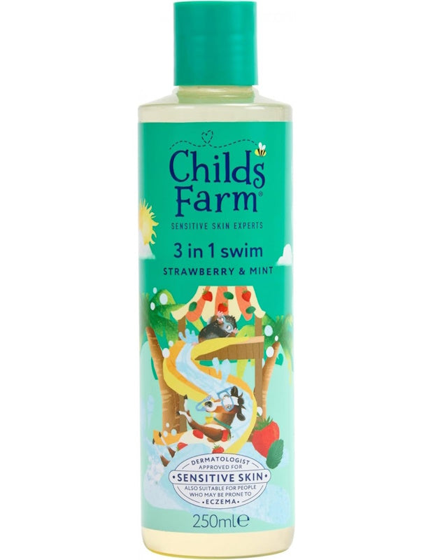Childs Farm 3 in 1 Αφρόλουτρο Σαμπουάν & Conditioner - Φράουλα & Μέντα