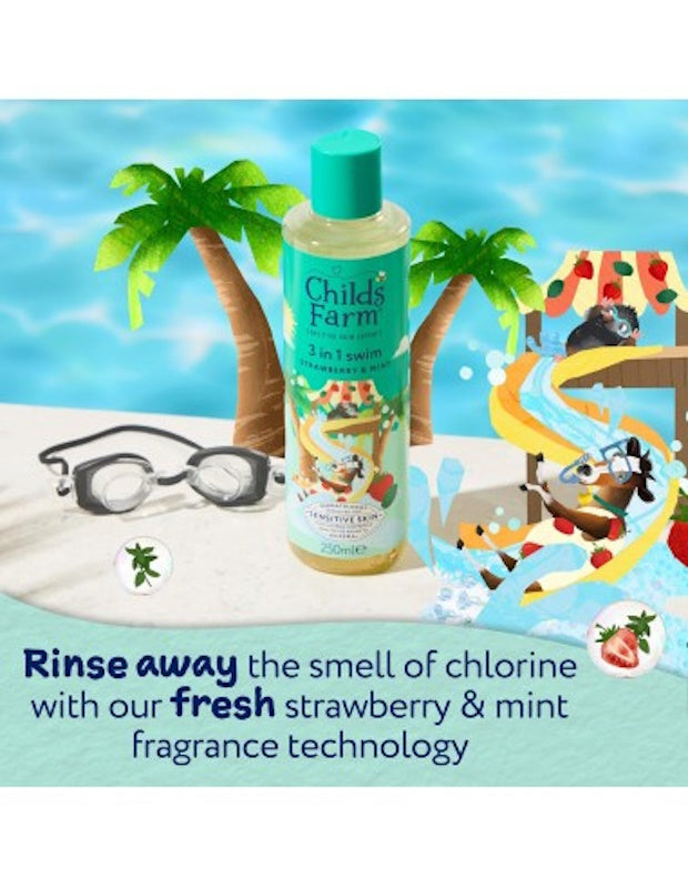 Childs Farm 3 in 1 Αφρόλουτρο Σαμπουάν & Conditioner - Φράουλα & Μέντα