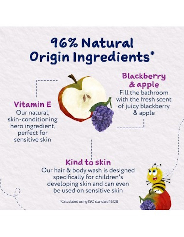 Childs Farm Hair & Body Wash Αφρόλουτρο & Σαμπουάν - Μούρα & Πράσινο Μήλο