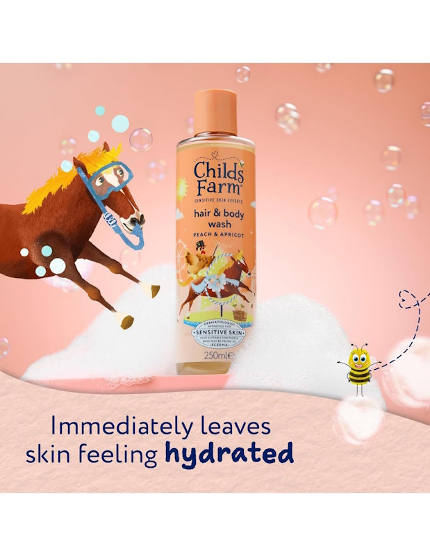 Childs Farm Hair & Body Wash Αφρόλουτρο & Σαμπουάν - Pοδάκινου και Bερίκοκου