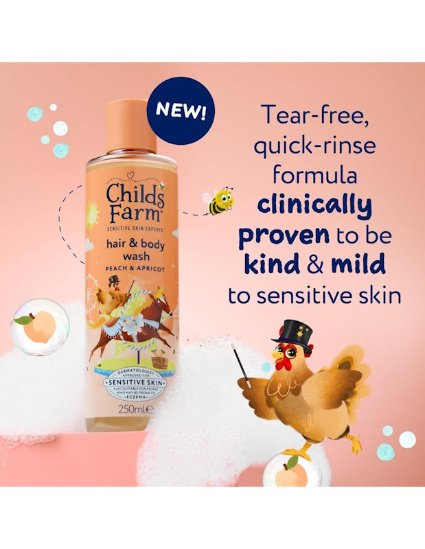 Childs Farm Hair & Body Wash Αφρόλουτρο & Σαμπουάν - Pοδάκινου και Bερίκοκου