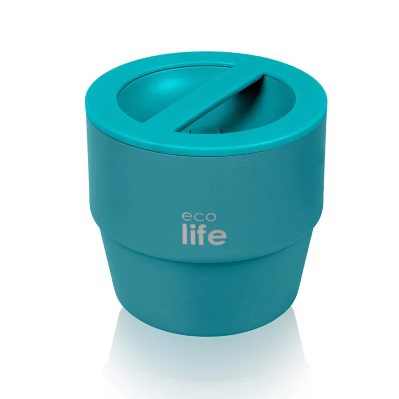 Ecolife Στρογγυλό Θερμός Φαγητού 750ml Πετρόλ