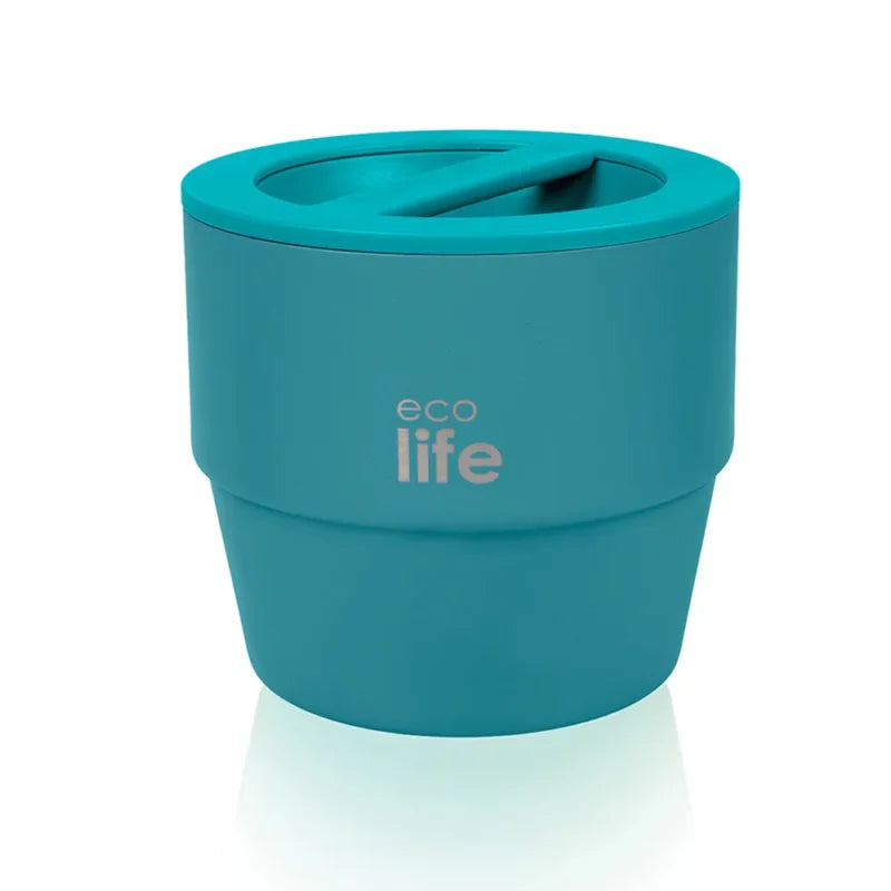Ecolife Στρογγυλό Θερμός Φαγητού 750ml Πετρόλ