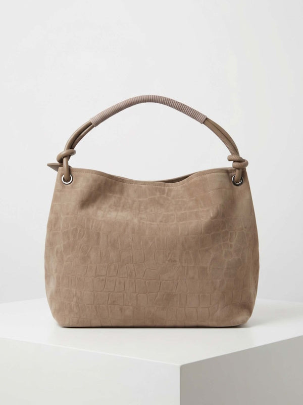 Sienna Croco Handbag Bag in Latte