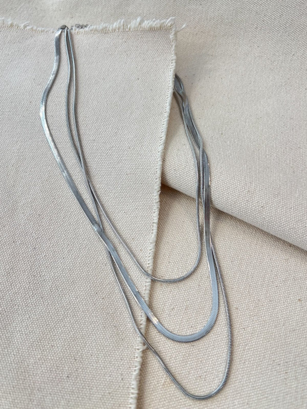 Blingbox Triple Chain in Silver