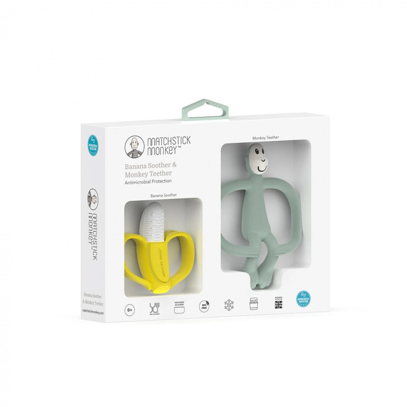Matchstick Monkey Banana & Monkey Teether Gift Set