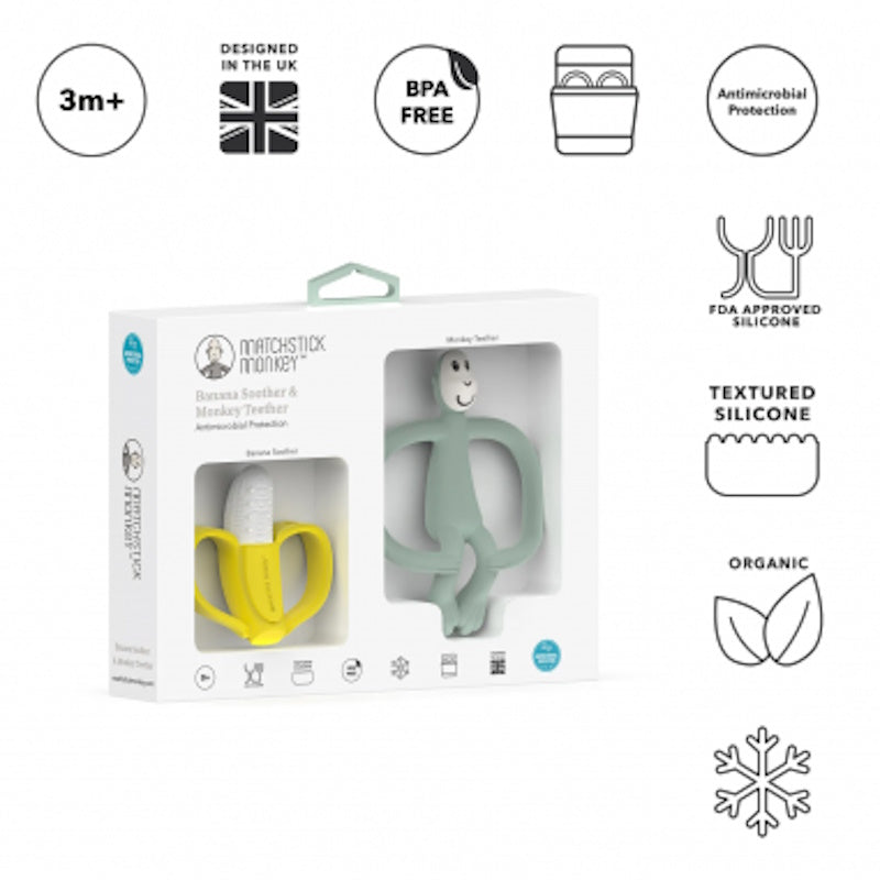 Matchstick Monkey Banana & Monkey Teether Gift Set