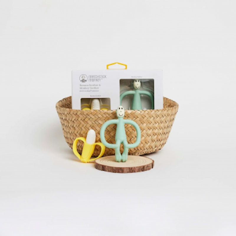 Matchstick Monkey Banana & Monkey Teether Gift Set