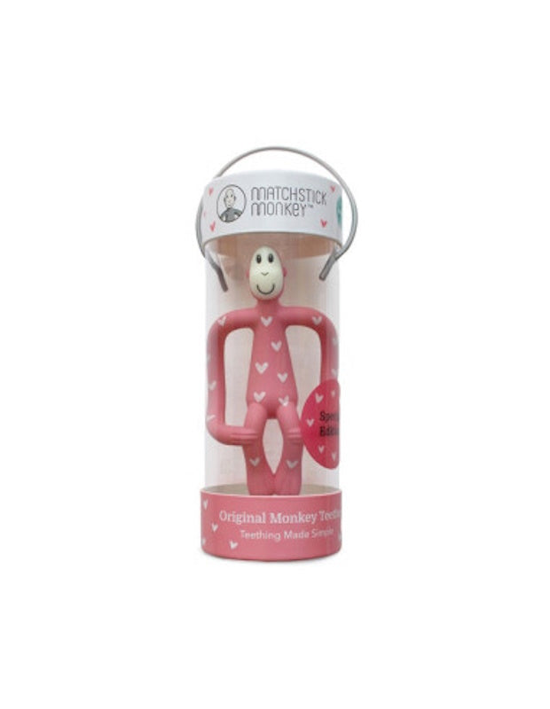 Matchstick Monkey Teething Toy - Hearts
