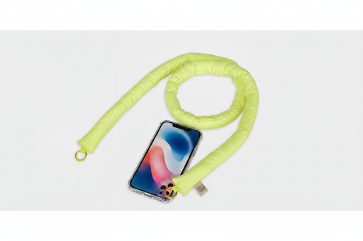 Neon Yellow Phone Strap with Phone