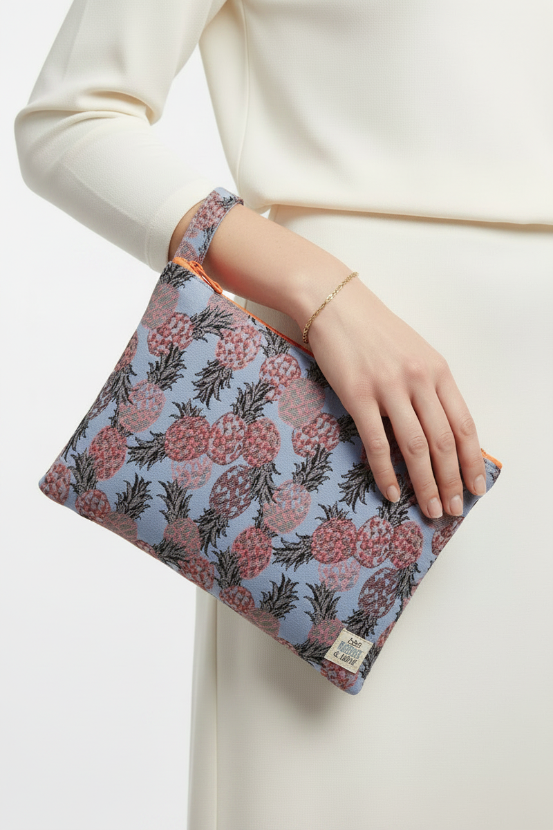 Pineapple Clutch on Model - No Strap