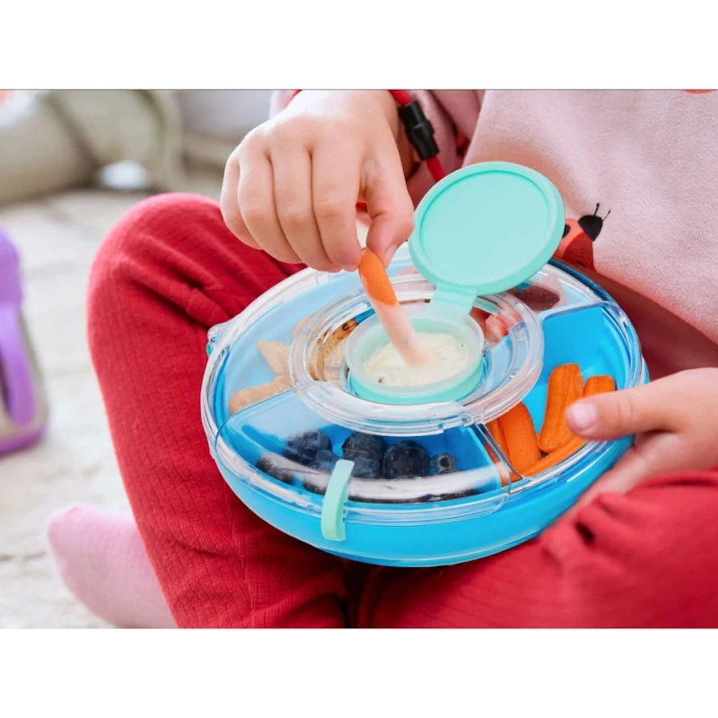 Munchkin Snack Wheel Πλαστικό Παιδικό Δοχείο Φαγητού Γαλάζιο