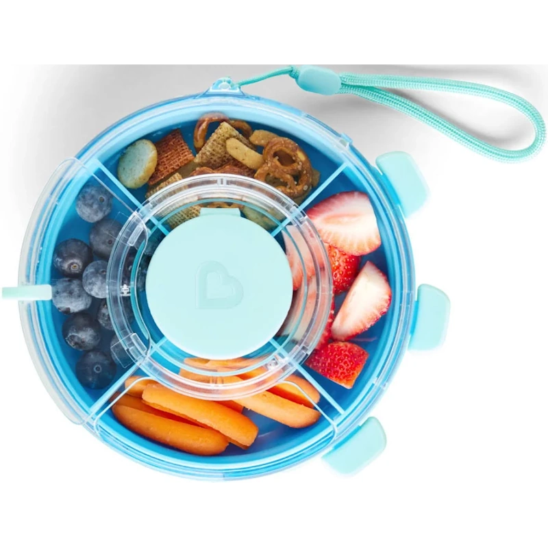 Munchkin Snack Wheel Πλαστικό Παιδικό Δοχείο Φαγητού Γαλάζιο