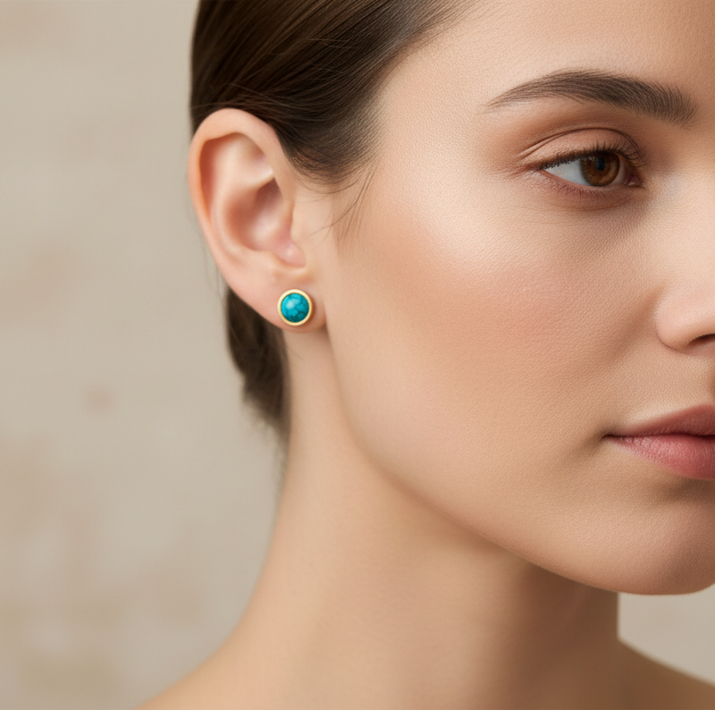 The Aqua Stone Earrings