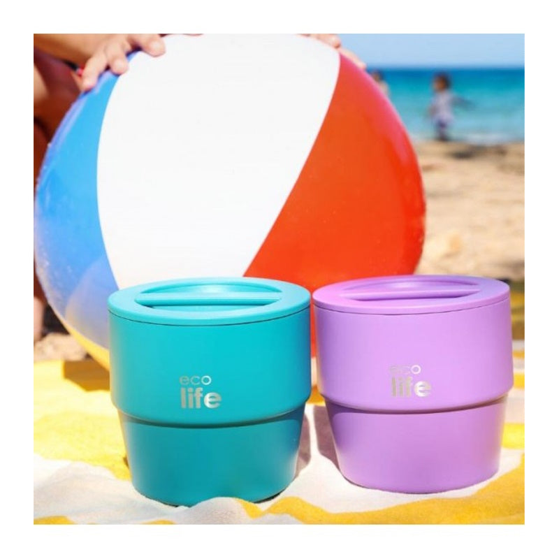 Ecolife Στρογγυλό Θερμός Φαγητού 750ml Μωβ