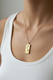 The Stars Tarot Necklace on Model